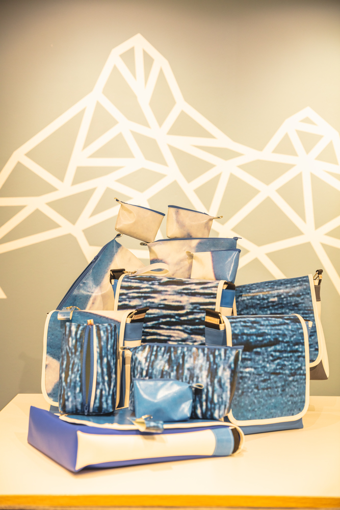 Recycling Taschen mit Eisbermotiv mit Sine Design und Hotel Luise