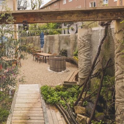 Grundwasserbrunnen zur Bewässerung im Recyclinghof