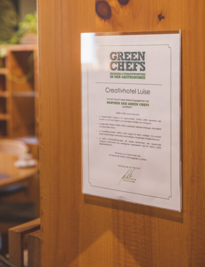 Hotel Luise ist Mitglied bei Green Chefs