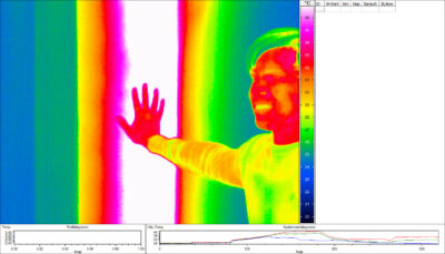 Wärmebildkamera zur Überprüfung des Gebäudes